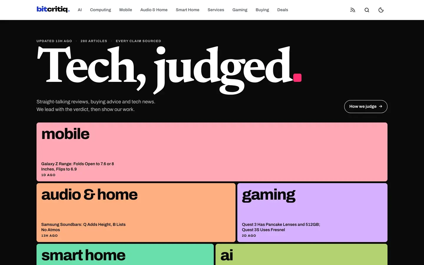 The bitcritiq website