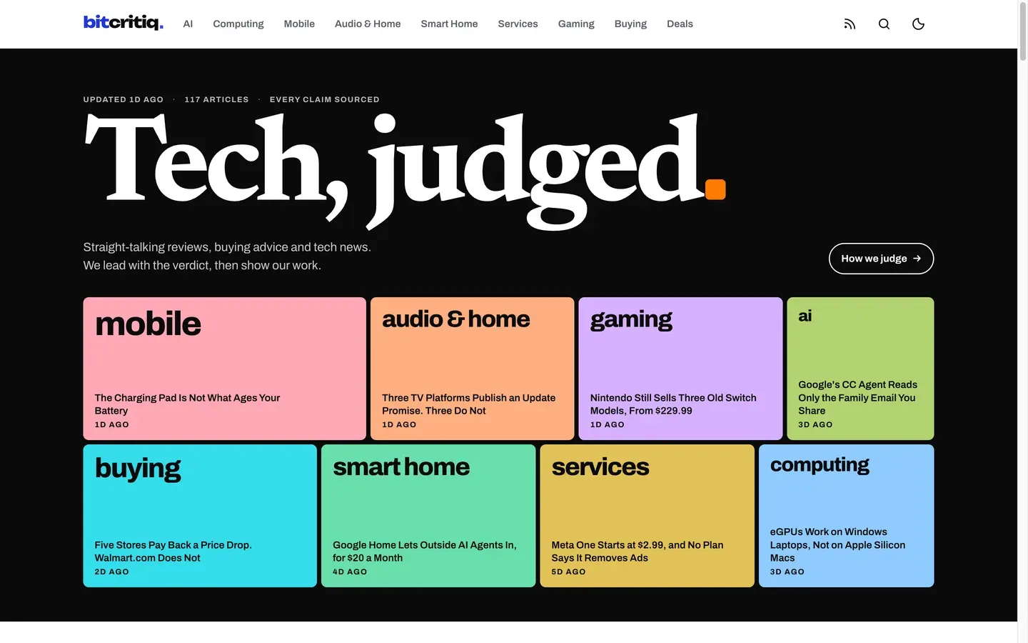 The bitcritiq website