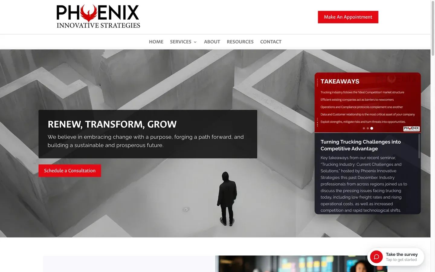 The Phoenix Innovative Strategies website