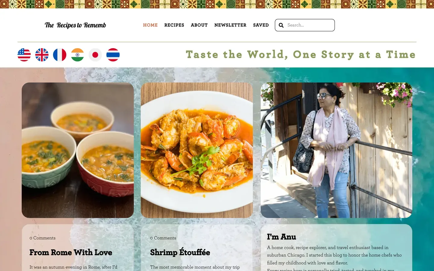 The Recipes to Remember website