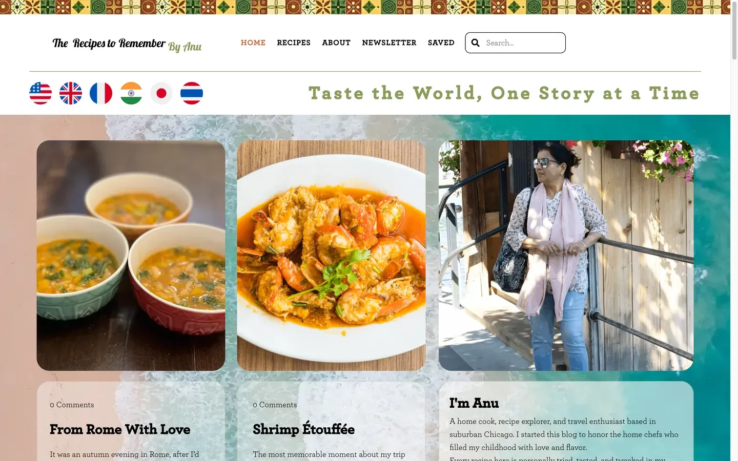 The Recipes to Remember website