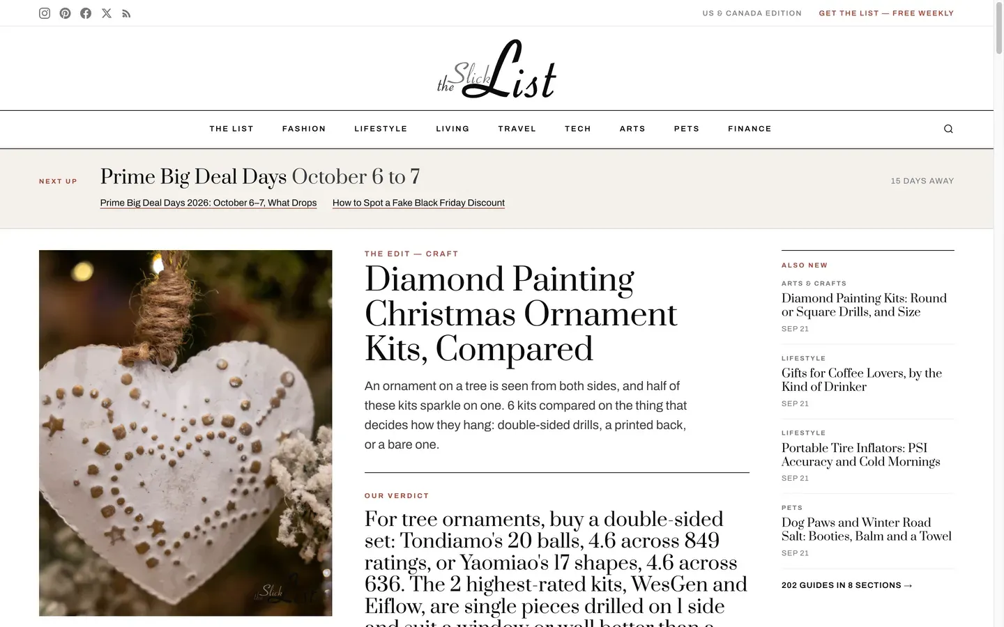 The Slick List website