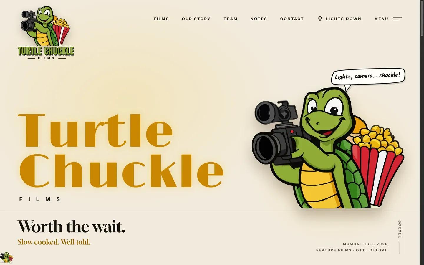 The Turtle Chuckle Films website