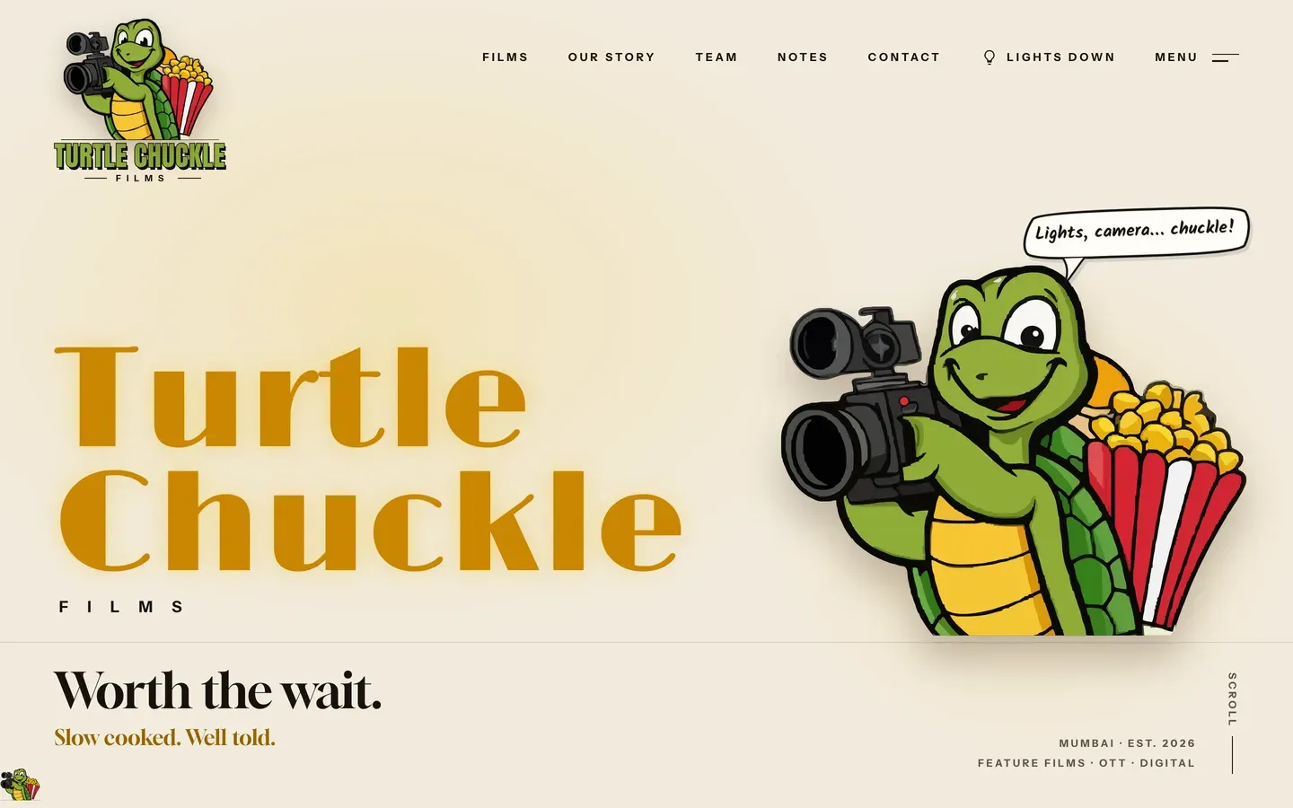The Turtle Chuckle Films website
